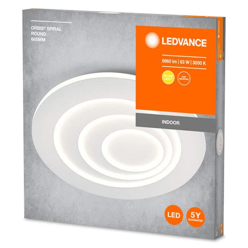 LEDVANCE ORBIS SPIRAL ROUND lampada da soffitto, bianca, 63W, 5000lm - Image 3