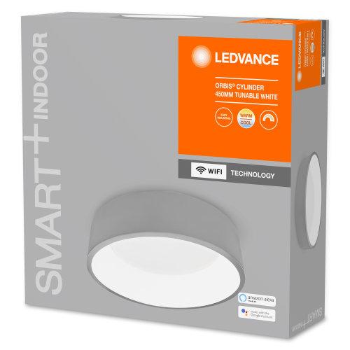 LEDVANCE Wifi SMART+ Orbis Cylinder LED lampada da soffitto regolabile bianco 45cm 24W / 3000-6500K grigio - Image 3