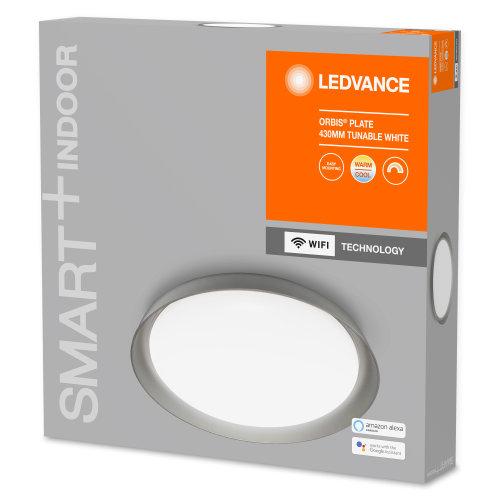 LEDVANCE Wifi SMART+ Orbis Piastra LED Lampada da soffitto regolabile bianco 43cm 24W / 3000-6500K grigio - Image 3