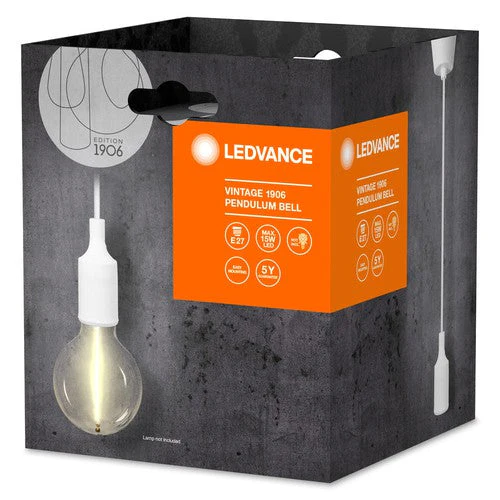 LEDVANCE Vintage 1906® Lampada a sospensione BELL E27, bianca - Image 3