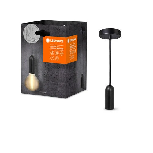 LEDVANCE Vintage 1906® Lampada a sospensione TONDA E27, nero