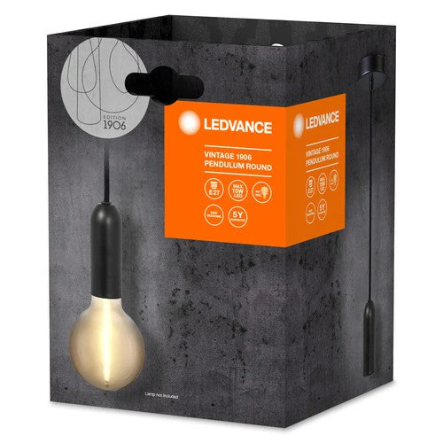 LEDVANCE Vintage 1906® Lampada a sospensione TONDA E27, nero - Image 3