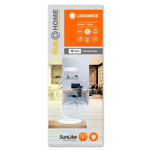 LEDVANCE Wifi SUN@HOME PANAN DESK LED lampada da ufficio lampada da tavolo 14W / 2200-5000K B-Ware - Image 4