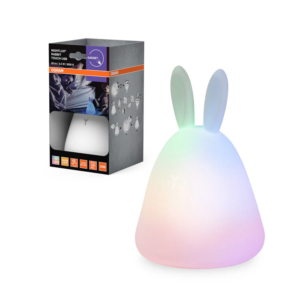 OSRAM NIGHTLUX TOUCH Coniglio USB RGBW multicolore a batteria LED luce notturna 0,50W