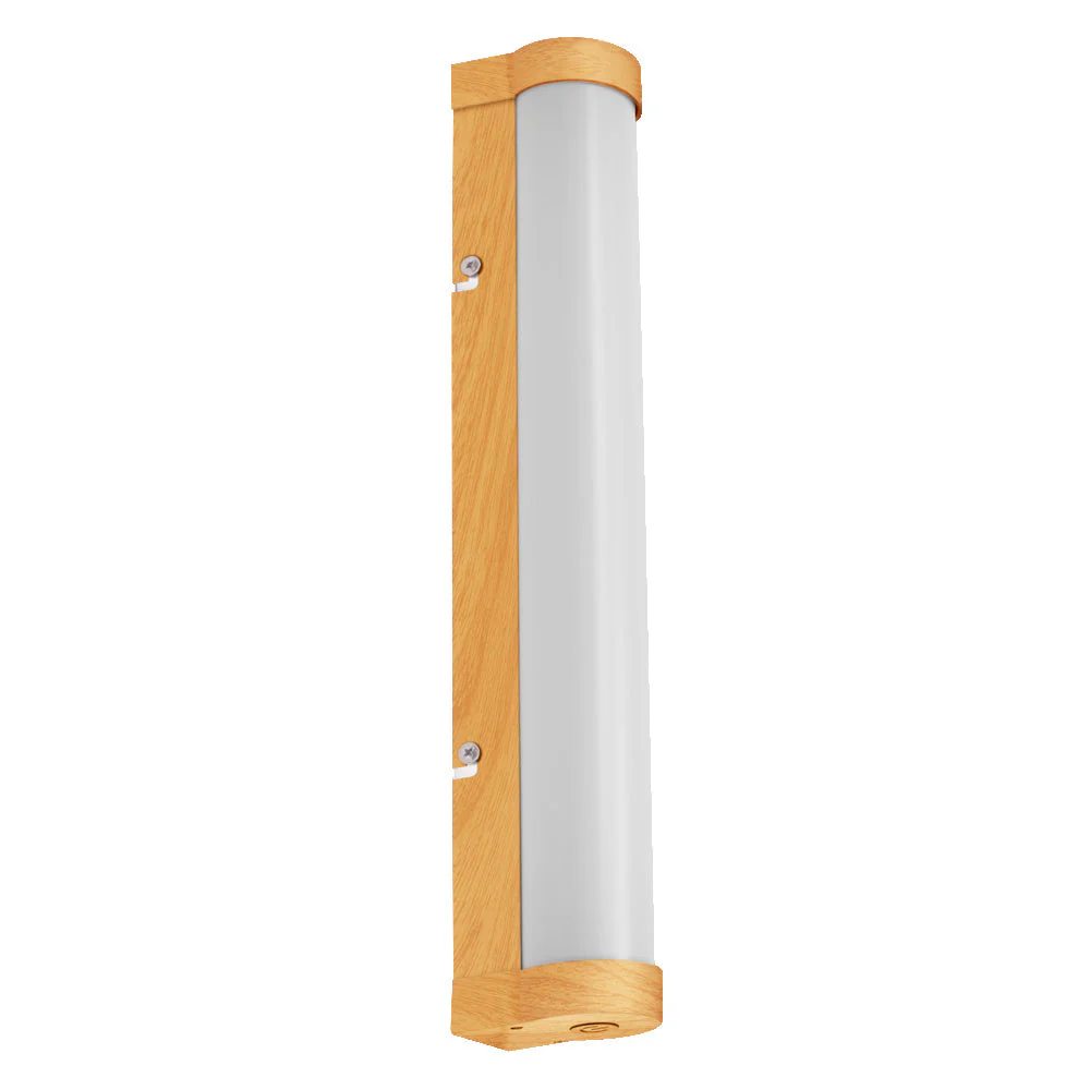 OSRAM ORBIS Tubo Specchio da bagno / Applique da parete Vetro satinato 9W 40cm Decorazione legno - Image 2