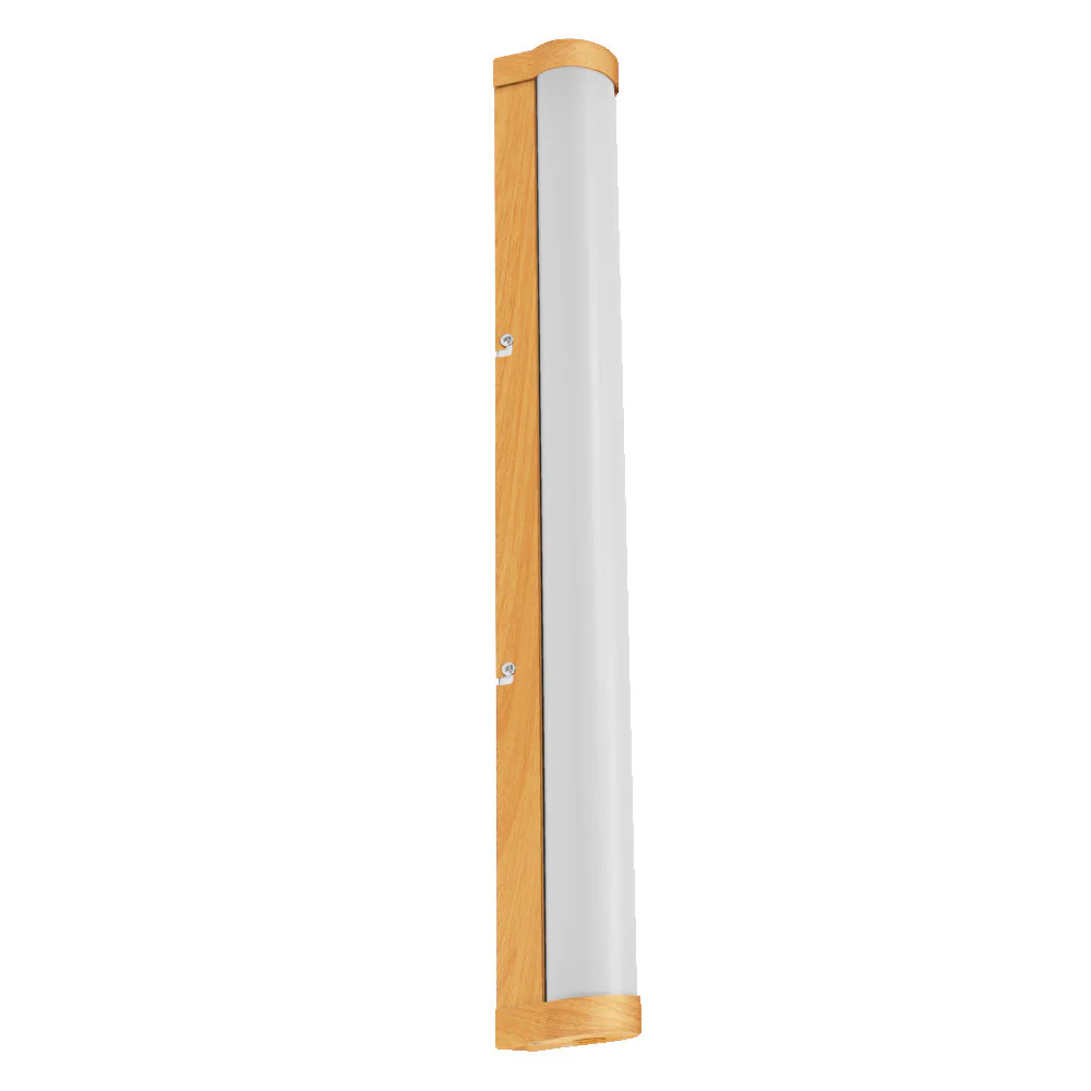 OSRAM ORBIS Tubo Specchio da bagno / Applique da parete Vetro satinato 12W 60cm Decorazione legno - Image 2