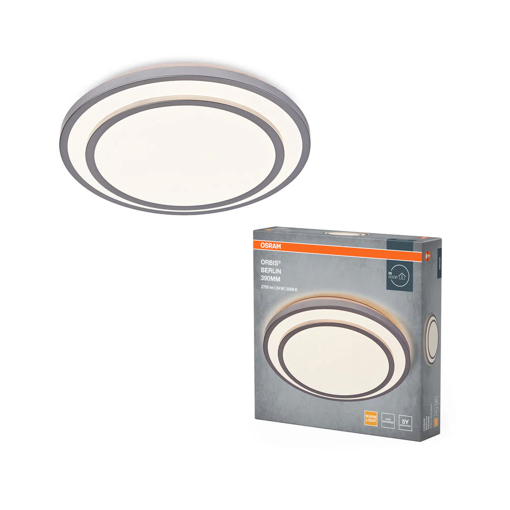 OSRAM ORBIS BERLIN lampada da soffitto, argento, 24W, 2700lm