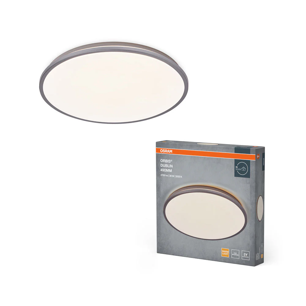 OSRAM ORBIS DUBLIN lampada da soffitto, argento, 36W, 4150lm