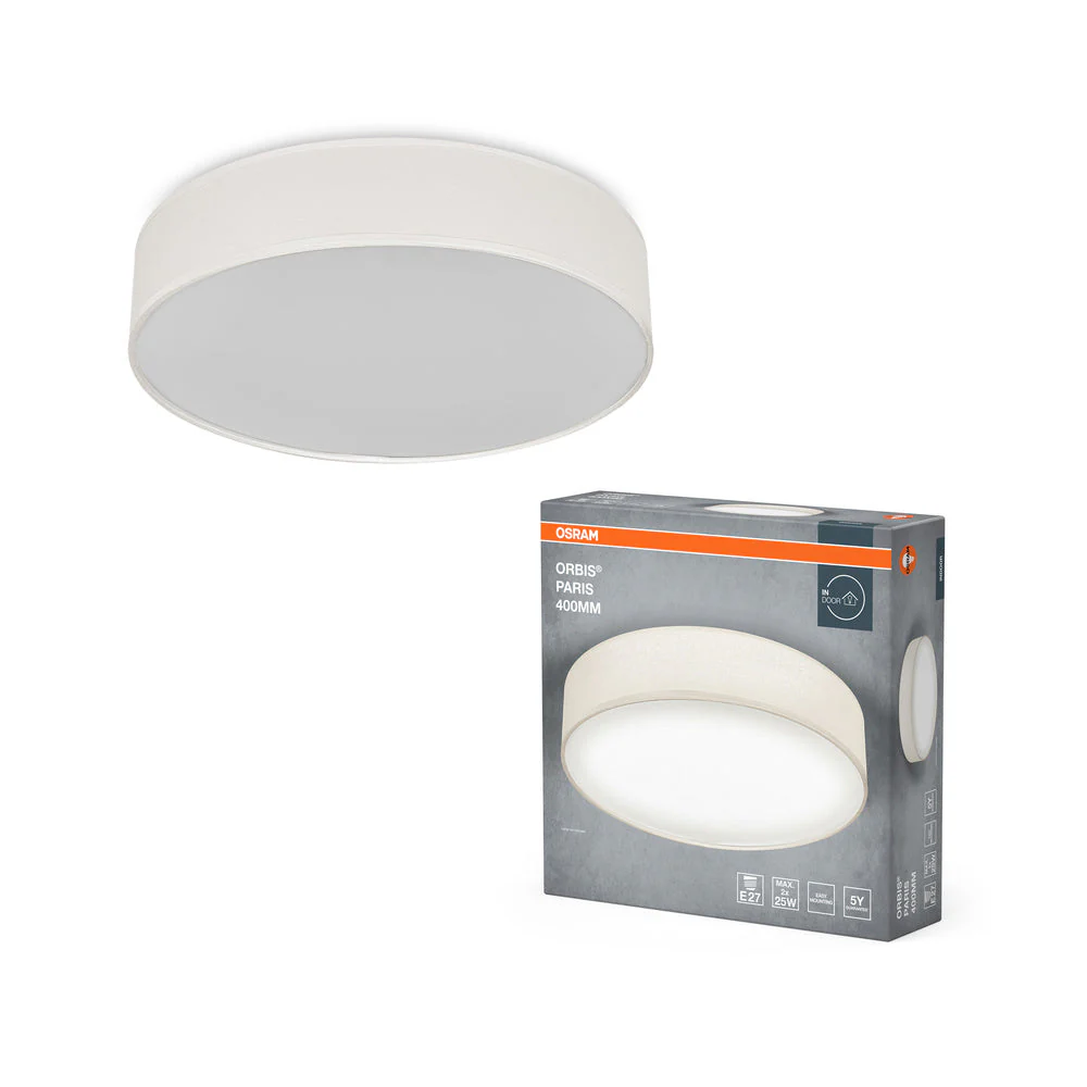 OSRAM ORBIS PARIS lampada da soffitto 400mm, beige, 2xE27