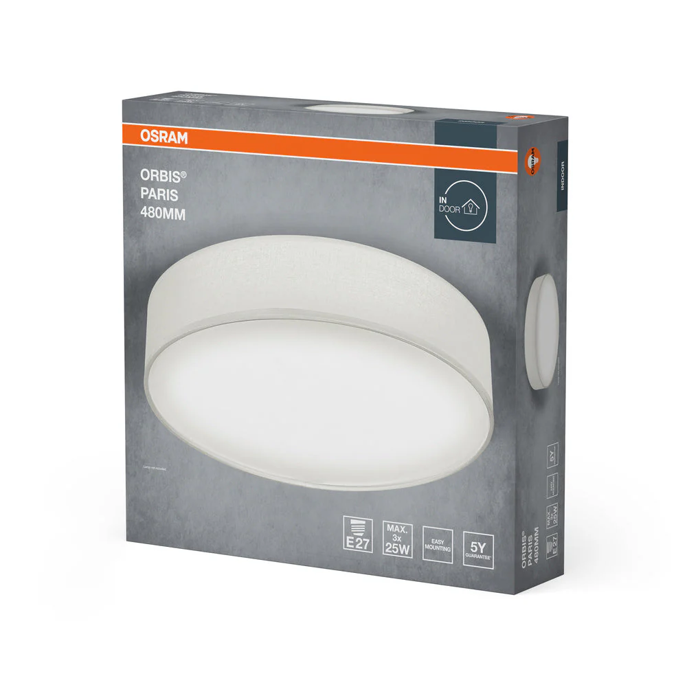 OSRAM ORBIS PARIS Lampada da soffitto 480mm, bianca, 3xE27 - Image 3