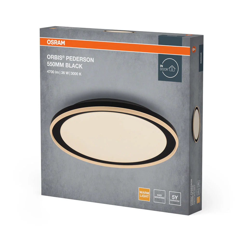 OSRAM ORBIS Lampada da soffitto Pederson 36W 550mm nero - Image 3