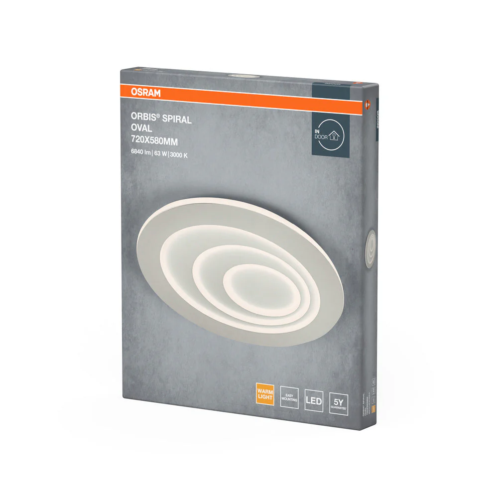OSRAM ORBIS SPIRALE OVALE Lampada da soffitto, bianca, 63W, 5000lm - Image 3