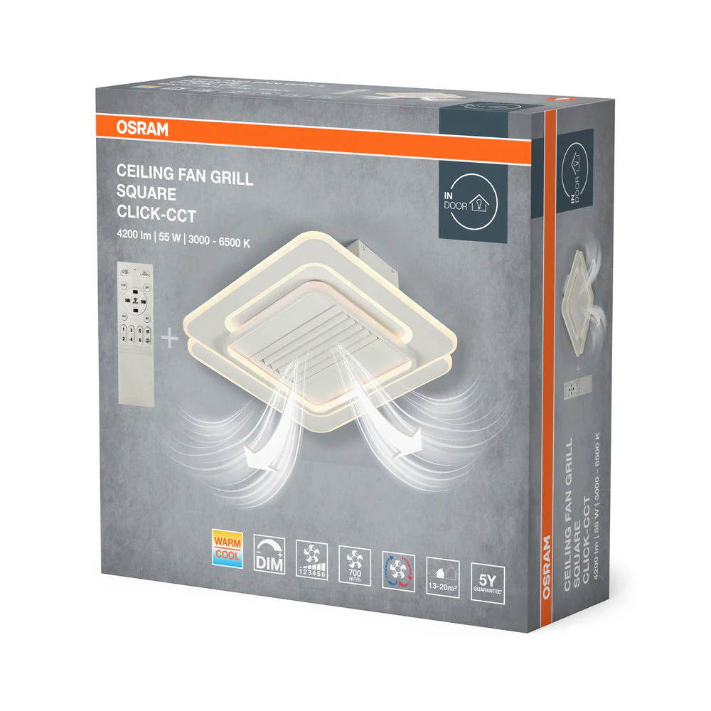 OSRAM LED Ventilatore da soffitto Anello 55W CCT Bianco 3000K-6500K - Image 3