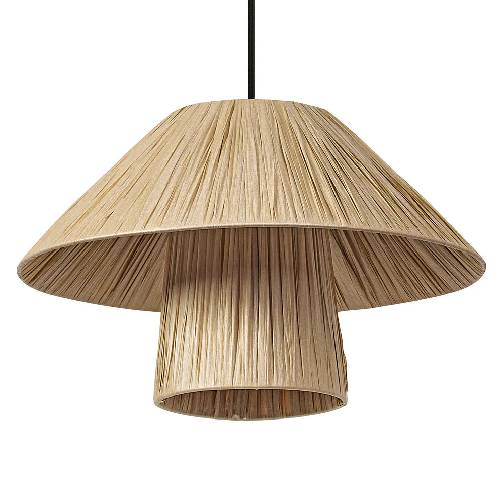 OSRAM DECOR Bamboo Carta Capanna Lampadario Lampada a sospensione 400 E27 Marrone - Image 3