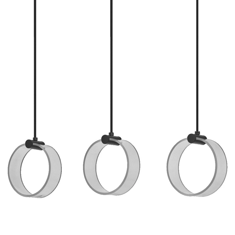 OSRAM DECOR Lampada a sospensione Circle, 3 pendenti, 20W, Click CCT Nero - Image 3
