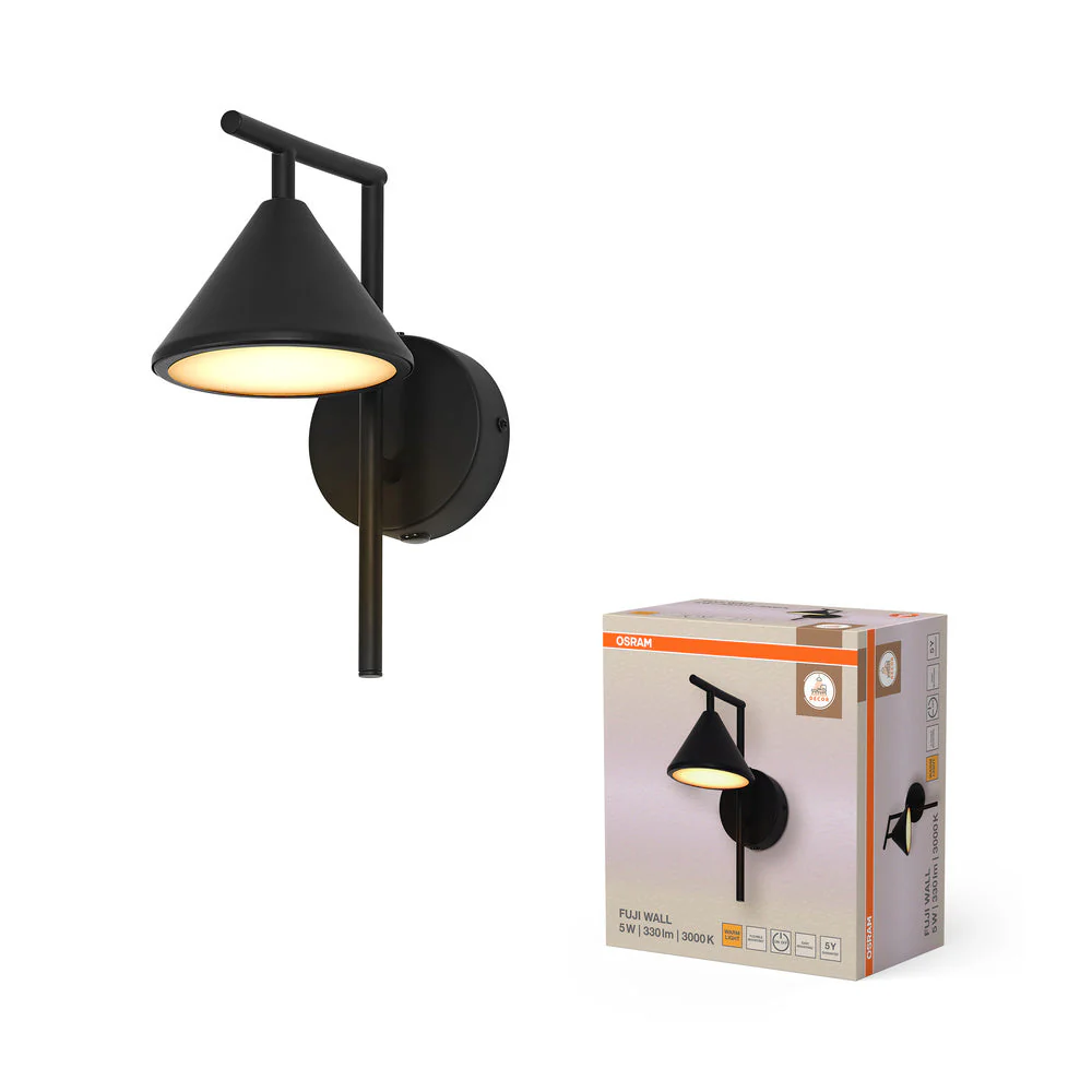 OSRAM DECOR Fuji Applique da parete 5W 930 Nero - Image 2