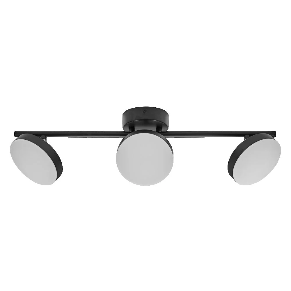 OSRAM DECOR Spot Moon lampada da soffitto nera, 3 faretti, 16W - Image 3