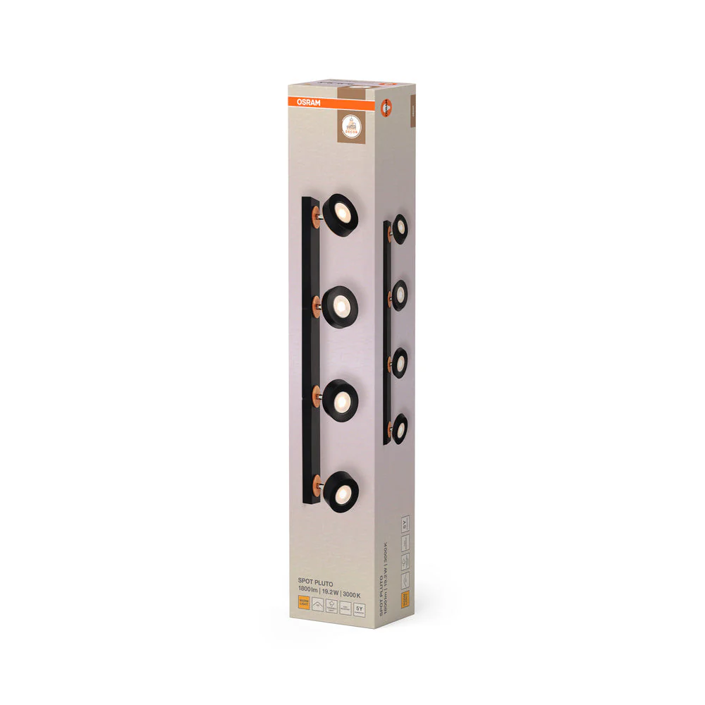 OSRAM DECOR SPOT PLUTO lampada da soffitto, 19,2W, 1.250lm, nero - Image 4