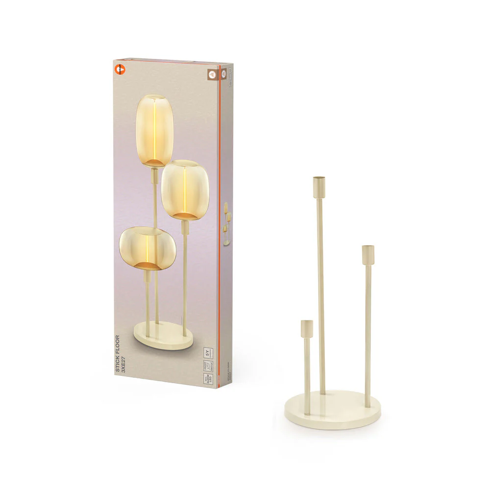 OSRAM Decor Stick Floor Beige Lampada da terra 78cm 3x E27 - Image 2