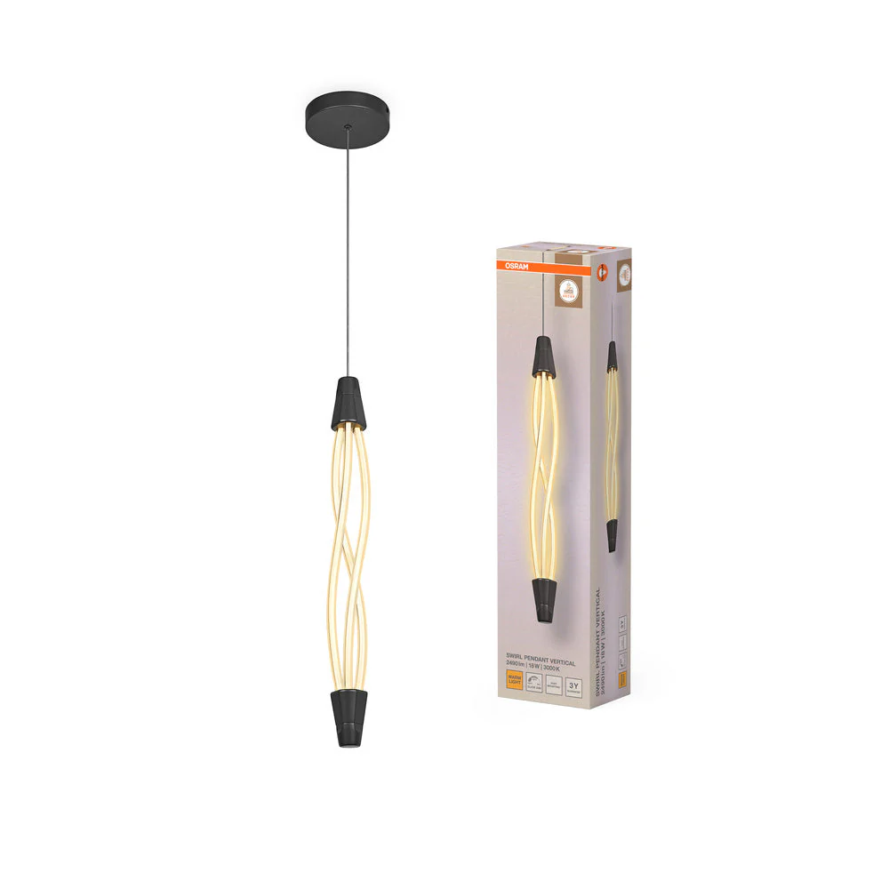 OSRAM DECOR Lampada a sospensione Swirl verde 18W 830 Click DIM - Image 2