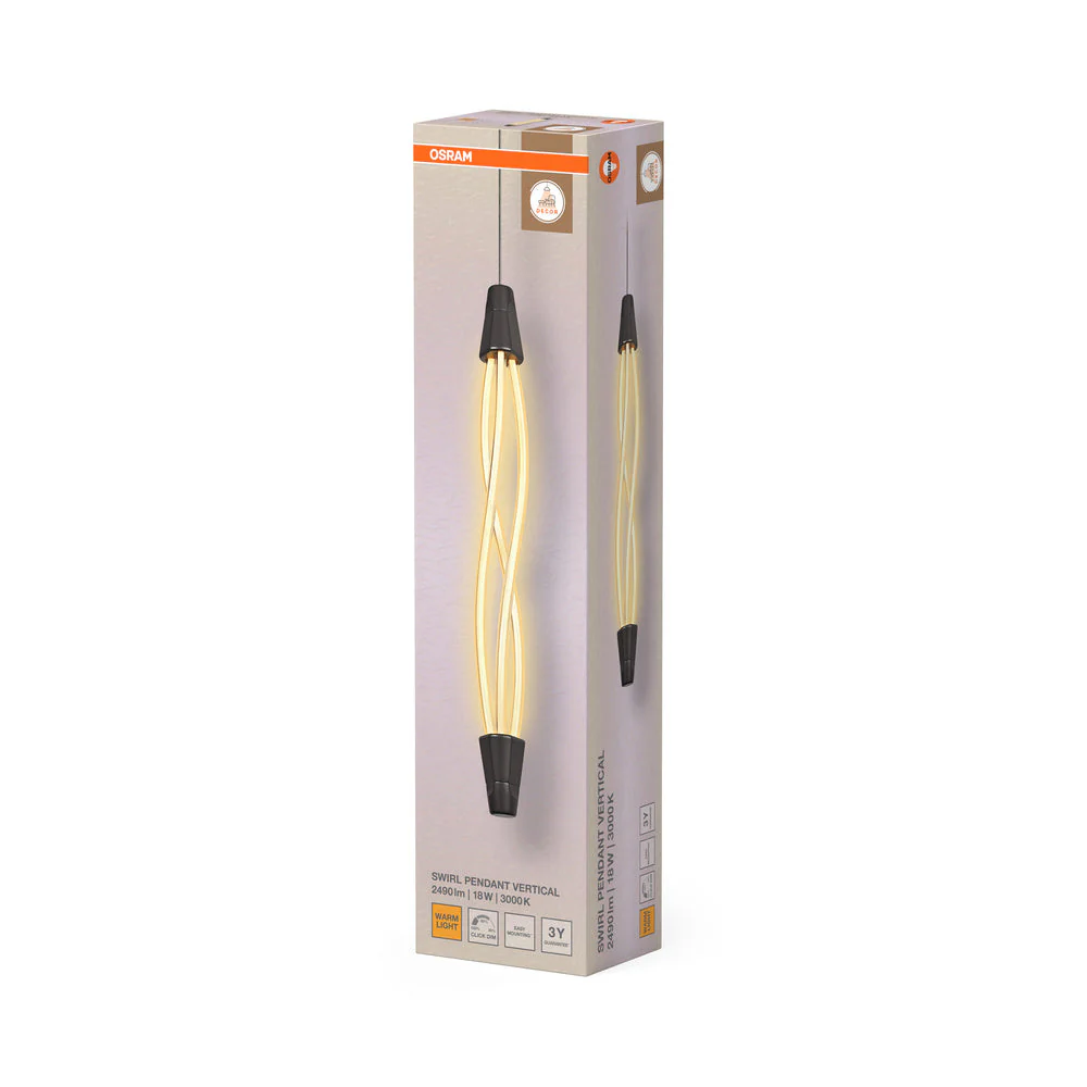 OSRAM DECOR Lampada a sospensione Swirl verde 18W 830 Click DIM - Image 4