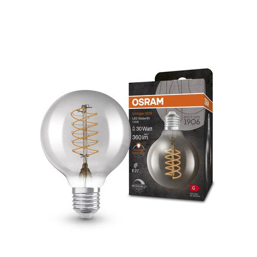 OSRAM Vintage 1906® Classica Globe80 Lampada, 4,8W, 470lm, Bianco caldo, E27