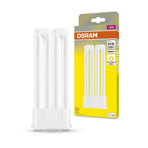 OSRAM DULUX LED-Lampada F24 EM, 12W, 1350lm, 3000K, Bianco caldo