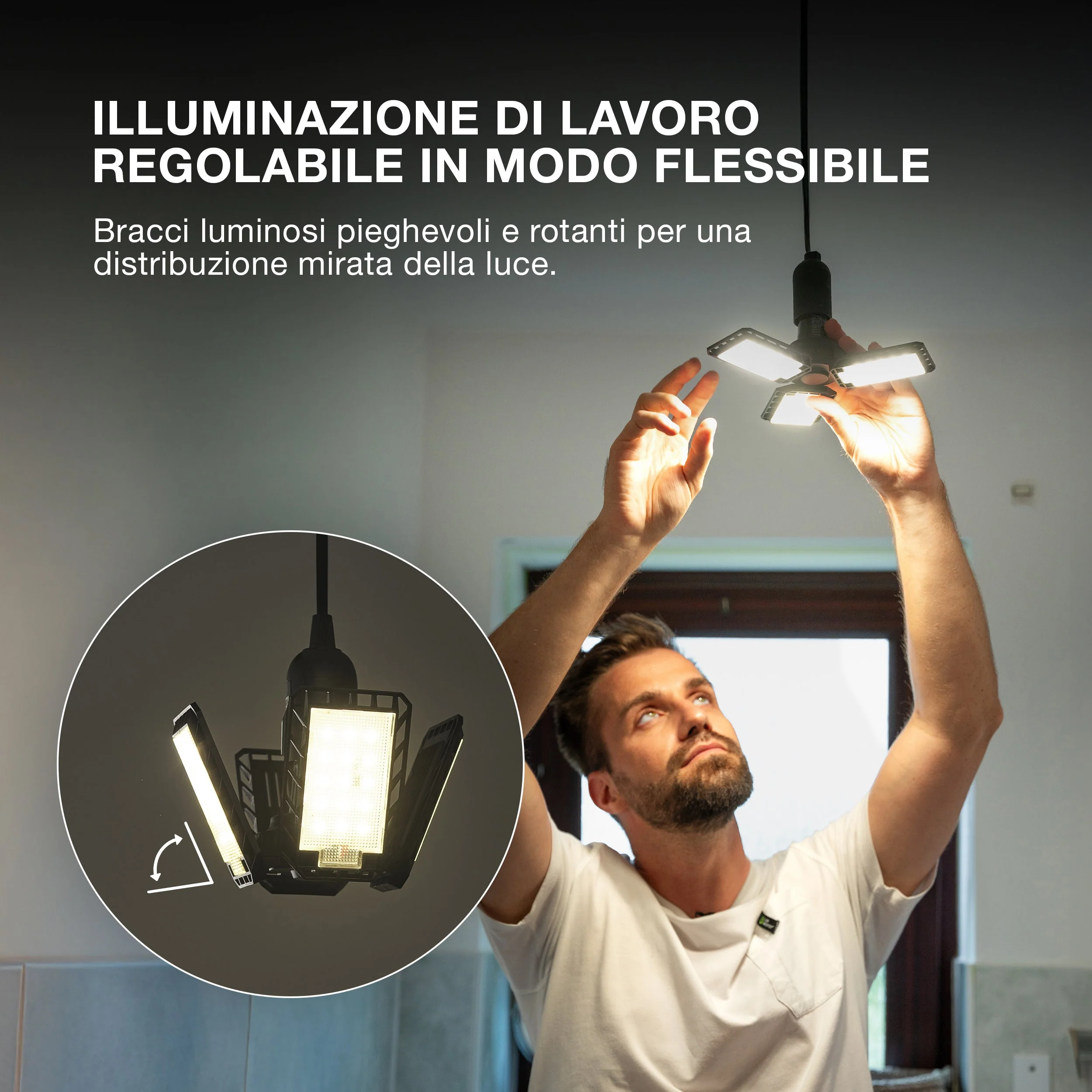 OSRAM Highbay Blade lampada da soffitto con ali, 17W, E27 - Image 3