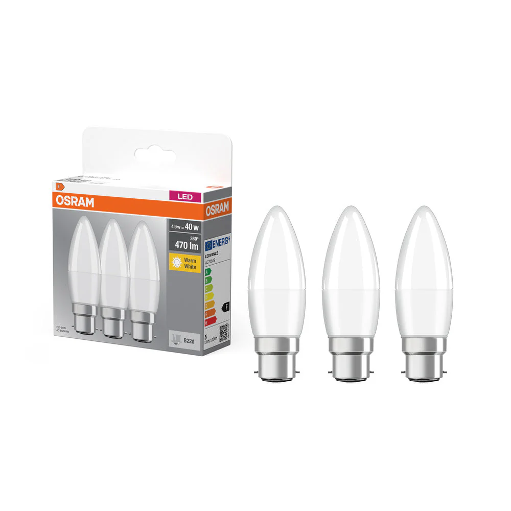 OSRAM LED BASE CLASSIC B 4.9W 827 Opaco B22d