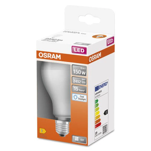 Lampade LED OSRAM, forma classica della lampadina, ricambio da 150 watt, E27, forma A, 6500 Kelvin, luce diurna fredda, opaca, confezione singola - Image 4