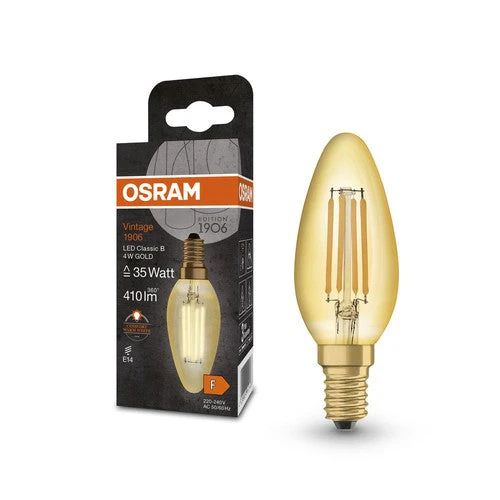 OSRAM Vintage 1906® Classica B LED-Lampadina, 4W, 410lm, E14