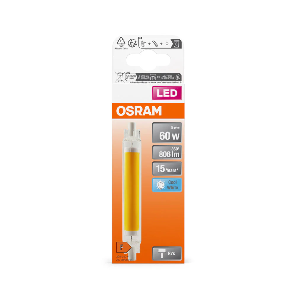 OSRAM LED Slim Line Lampada, 8W, 806lm, R7s, Bianco freddo 4000K - Image 3