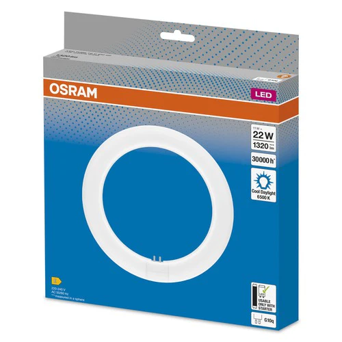 OSRAM TUBO LED T9C EM 22, 11W, 1320lm, 6500K, Bianco luce diurna - Image 3