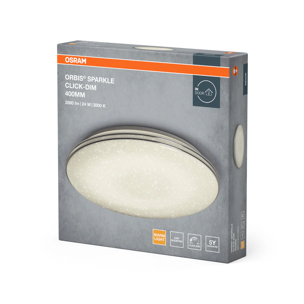 OSRAM ORBIS® Plafoniera Sparkle Click-DIM 400mm 24W, 2000 lm, 3000 K, Bianco caldo - Image 3