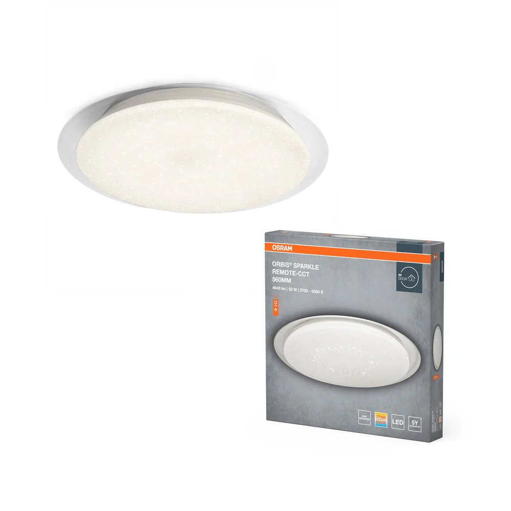 OSRAM ORBIS® Plafoniera Sparkle Remote-CCT 560mm 32W, 2800 lm, 2800…6000 K, Bianco Regolabile