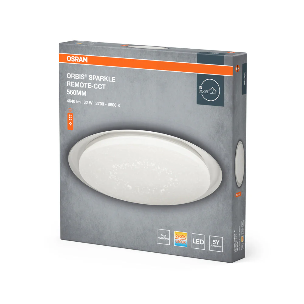 OSRAM ORBIS® Plafoniera Sparkle Remote-CCT 560mm 32W, 2800 lm, 2800…6000 K, Bianco Regolabile - Image 3
