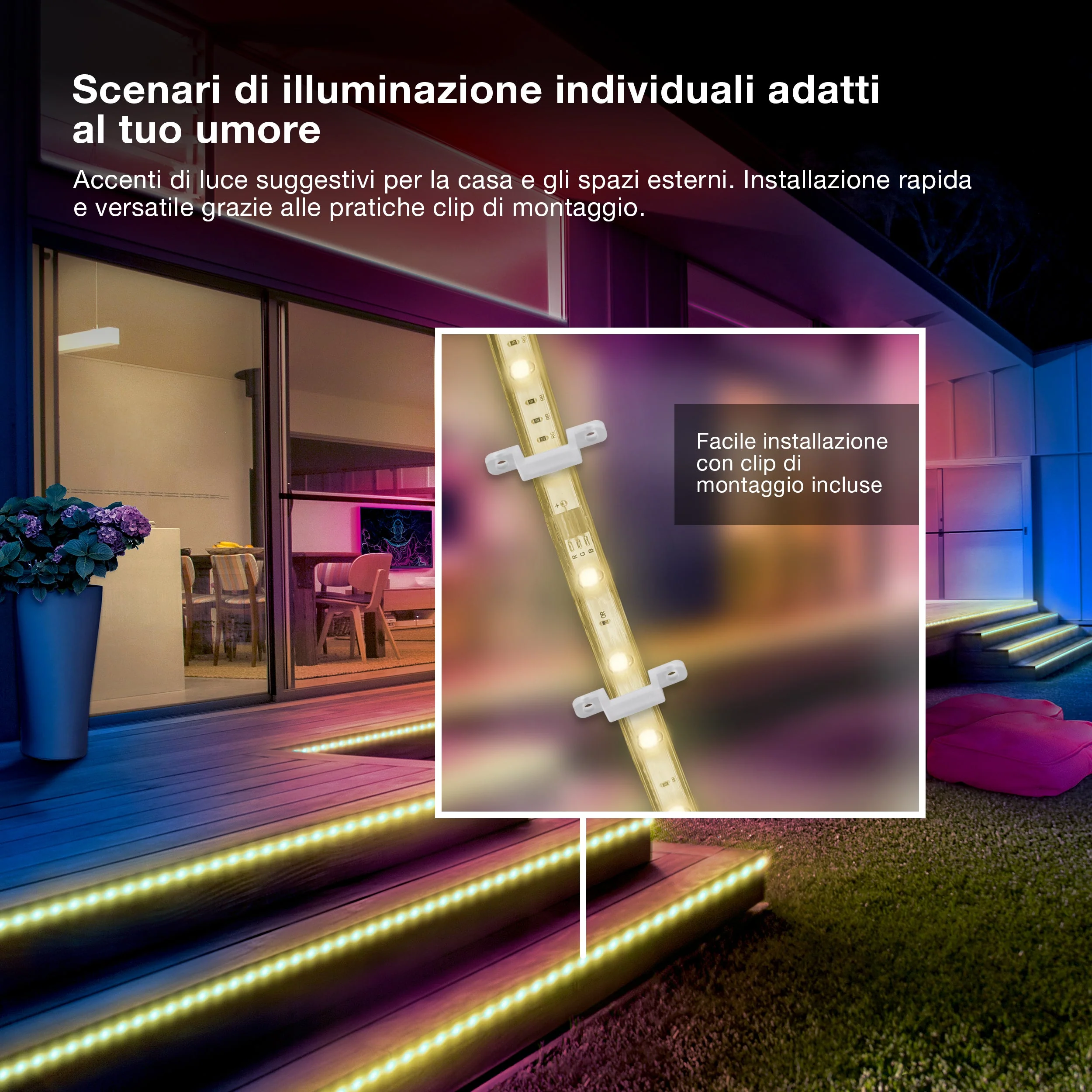 OSRAM STRISCIA LED FLESSIBILE DA ESTERNO RGB 20M IP65 TELECOMANDO - Image 4