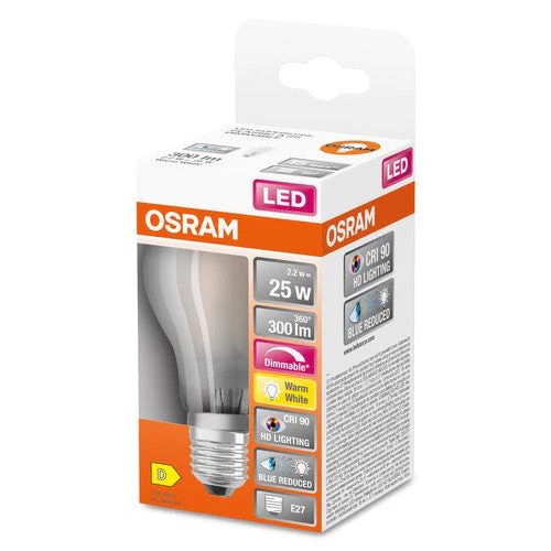 OSRAM SUPERSTAR+ CLASSIC A GLFR 25 Lampadina LED, 2,2W, 300lm, Bianco caldo - Image 3