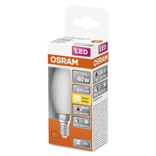 OSRAM SUPERSTAR+ CLASSIC B 40 FR Lampadina LED, 4,9W, 470lm, Bianco caldo, E14 - Image 3