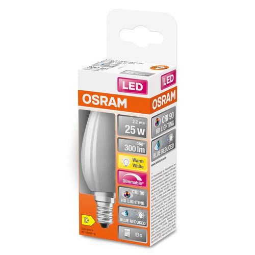 OSRAM SUPERSTAR+ CLASSIC P GLFR 25 Lampadina LED, 2,2W, 300lm, Bianco caldo, E14 - Image 3