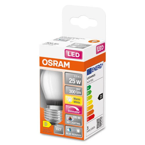 OSRAM SUPERSTAR+ CLASSIC P GLFR 25 Lampadina LED, 2,2W, 300lm, Bianco caldo, E27 - Image 3