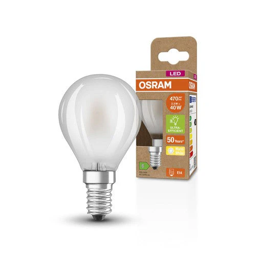 OSRAM SUPERSTAR+ CLASSIC P GLFR 40 Lampadina LED, 2,5W, 470lm, Bianco caldo, E14 - Image 2