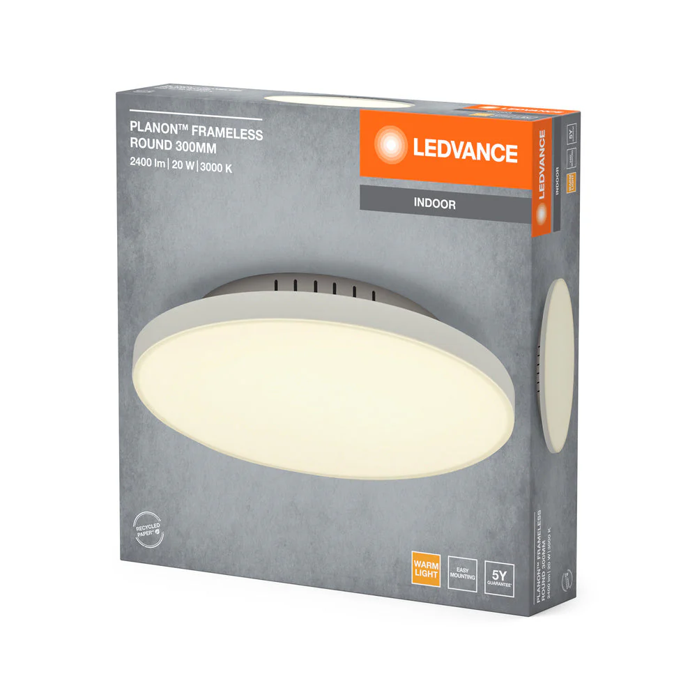 LEDVANCE Planon Plafoniera Rotonda Senza Cornice, 19W, 300mm - Image 3