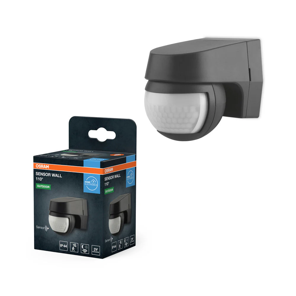 OSRAM Sensore da parete Sensore di movimento e luce 110Gradi Grigio scuro