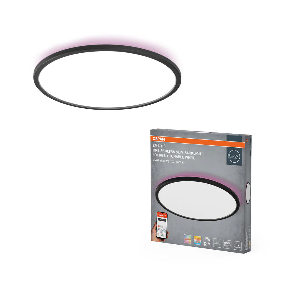 OSRAM SMART+ Pannello WiFi, nero, 25W, 2940lm, 400mm