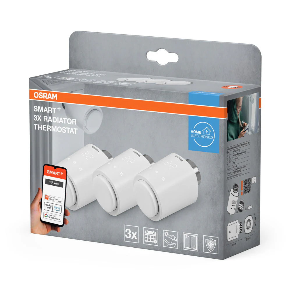 OSRAM Wifi SMART+ Termostato per riscaldamenti, bianco, confezione da 3 pezzi - Image 2