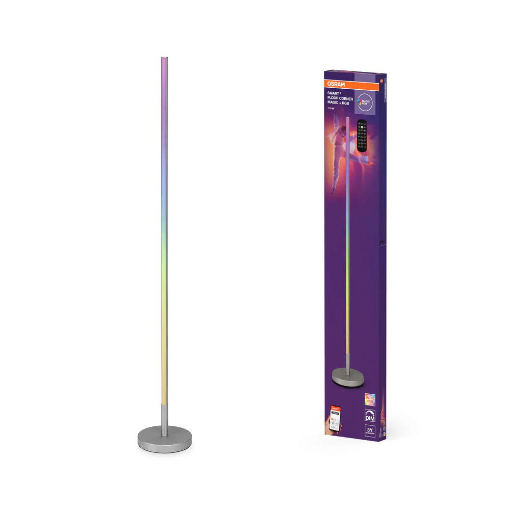 OSRAM Wifi SMART+ LAMPADA DA TERRA ANGOLARE MAGIC, RGB, 112lm, 11.5W, Telecomando