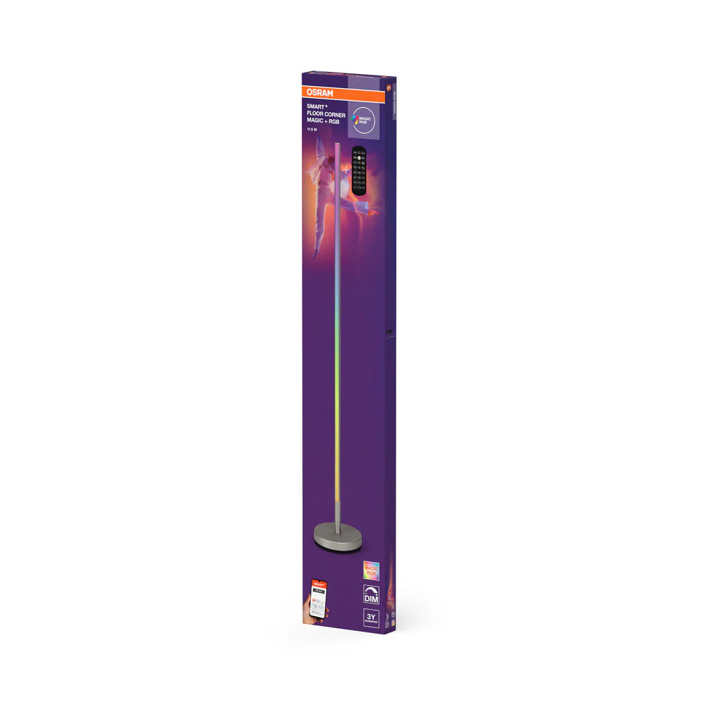 OSRAM Wifi SMART+ LAMPADA DA TERRA ANGOLARE MAGIC, RGB, 112lm, 11.5W, Telecomando - Image 3