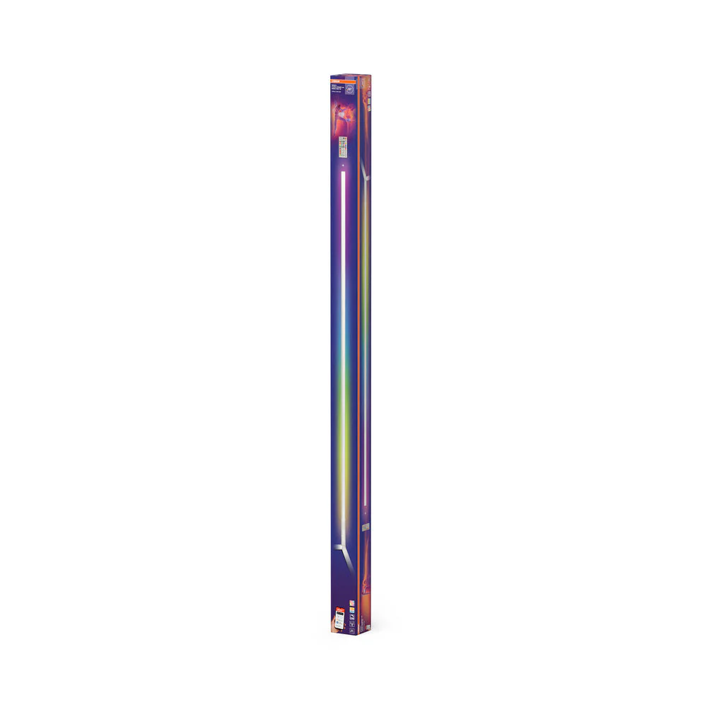 OSRAM Matter SMART+ Lampada da terra angolare sottile, con telecomando, bianco, 1400 mm, RGB + Tunable White (TW) - Image 3