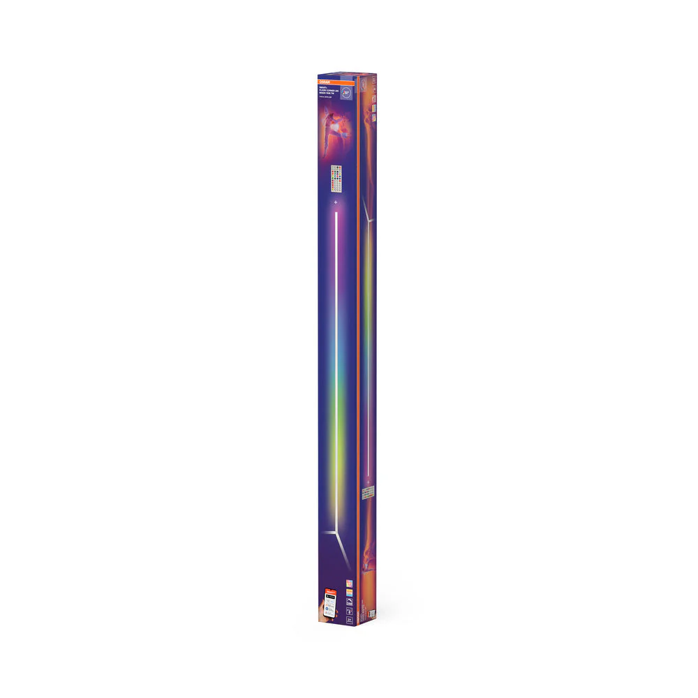 OSRAM Matter SMART+ Lampada da terra angolare sottile, con telecomando, bianco, 2000 mm, RGB + Tunable White (TW) - Image 3